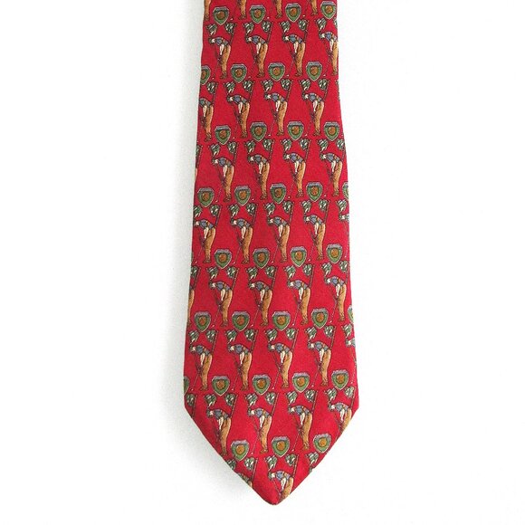 Salvatore Ferragamo Men's Golf Silk Tie - Picture 2 of 5
